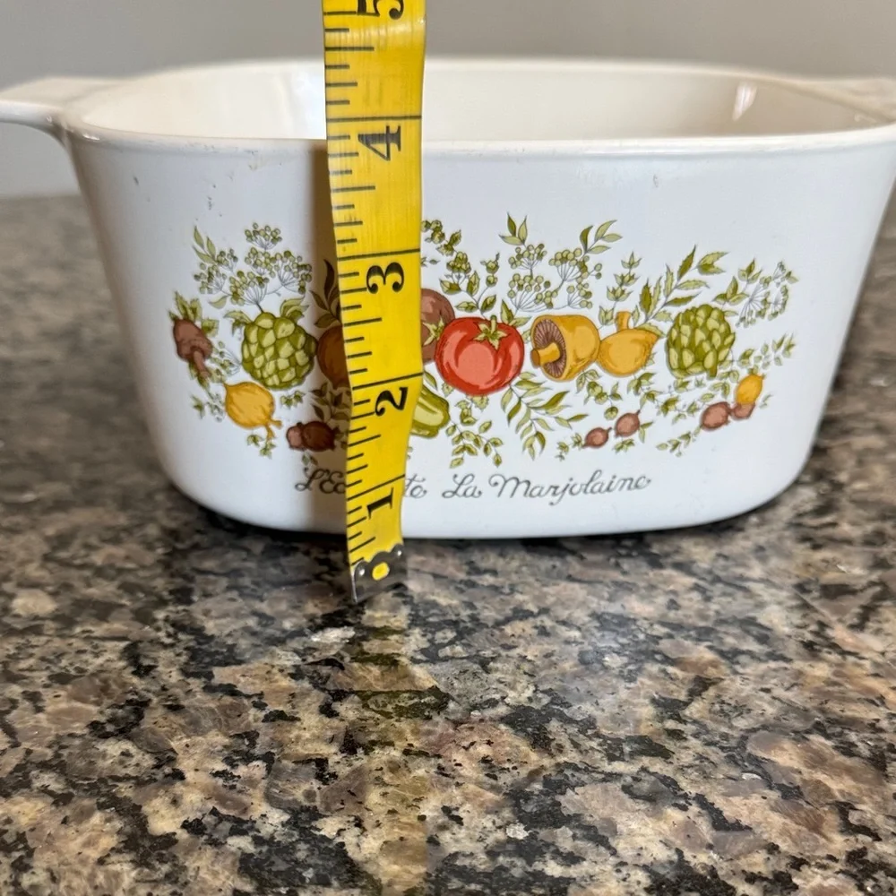 Vintage Corningware spice of life 3 quart Serving Dish with Fruit Motif